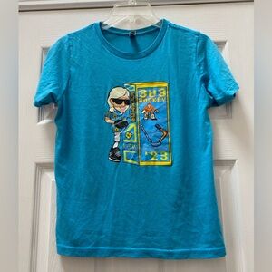 "Summah" Flow 3 v 3 Hockey Light Aqua Graphic Tee, Size Youth Large